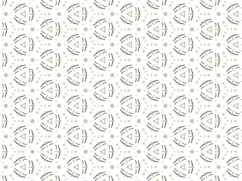 Vector Illustration of Brown Abstract Mandala or Ikat Texture Seamless Patter Stock Illustration
