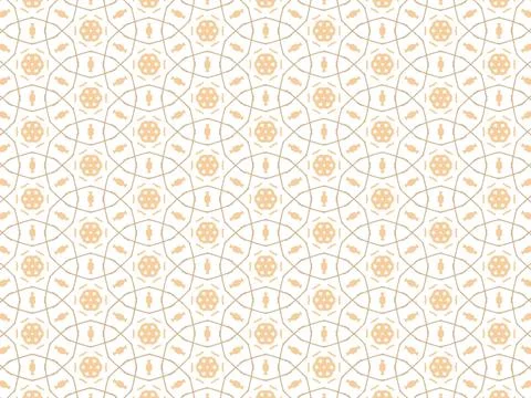 Vector Illustration of Brown Abstract Mandala or Ikat Texture Seamless Patter Stock Illustration