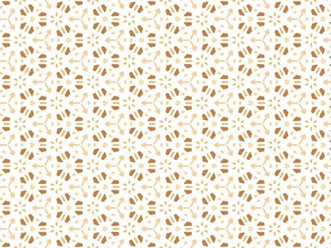 Vector Illustration of Brown Abstract Mandala or Ikat Texture Seamless Patter Stock Illustration