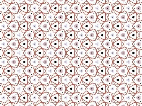 Vector Illustration of Brown Abstract Mandala or Ikat Texture Seamless Patter Stock Illustration
