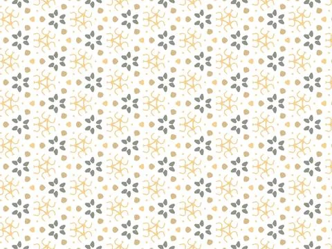 Vector Illustration of Brown Abstract Mandala or Ikat Texture Seamless Patter Stock Illustration