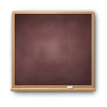 Vector illustration of brown square chalkboard Stock Illustration