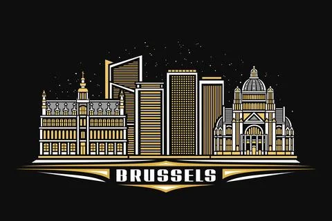 Vector illustration of Brussels Stock Illustration