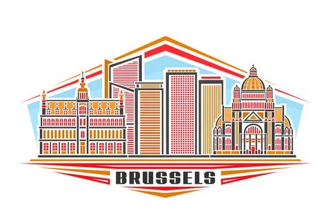 Vector illustration of Brussels Stock Illustration