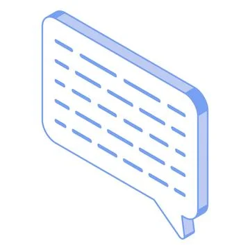Vector illustration of a bubble chat in a minimalist isometric style イラスト素材