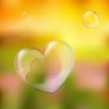 Vector illustration of bubble heart Stock Illustration