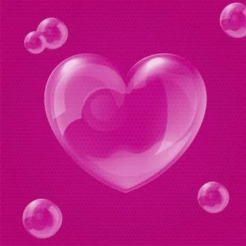 Vector illustration of bubble heart Stock Illustration