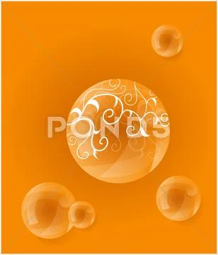 Vector illustration with bubbles. Stock Illustration