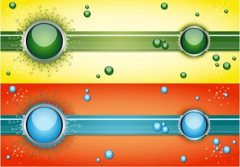 Vector illustration with bubbles. Stock Illustration