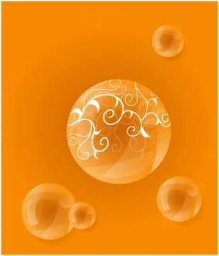 Vector illustration with bubbles. Stock Illustration