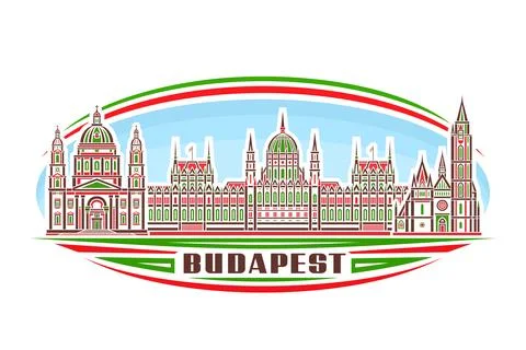 Vector illustration of Budapest Stock Illustration
