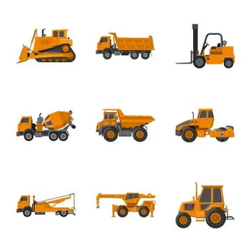 Vector illustration of build and construction logo. Set of build and machinery Stock-Illustration