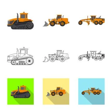 Vector illustration of build and construction logo. Set of build and machinery Stock-Illustration
