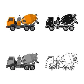 Vector illustration of build and construction logo. Set of build and machinery Stock Illustration