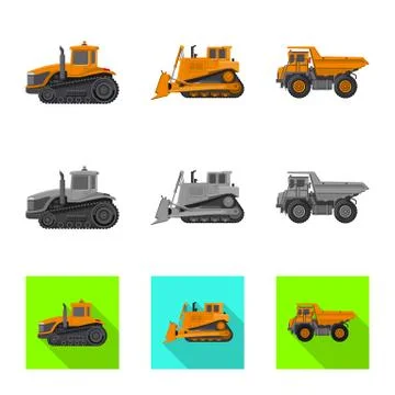 Vector illustration of build and construction icon. Set of build and machinery Stock-Illustration