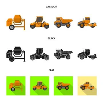 Vector illustration of build and construction logo. Collection of build and Stock Illustration