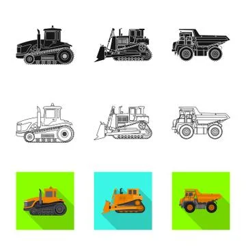 Vector illustration of build and construction sign. Collection of build and Stock Illustration
