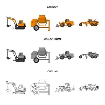 Vector illustration of build and construction sign. Collection of build and Stock-Illustration