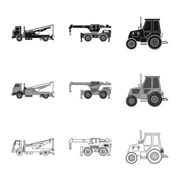 Vector illustration of build and construction symbol. Collection of build and Stock-Illustration