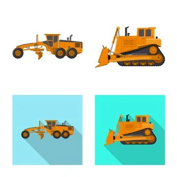 Vector illustration of build and construction icon. Set of build and machinery Stock-Illustration