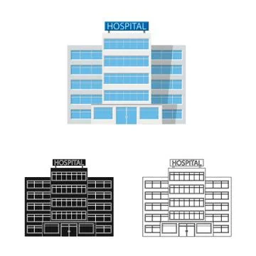 Vector illustration of building and front logo. Set of building and roof stock Ilustración de archivo