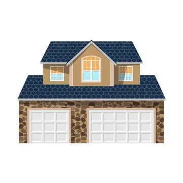Vector illustration of building and front icon. Collection of building and roof Ilustración de archivo