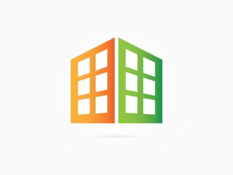 Vector Illustration Building icon in simple style isolated on white background Stock Illustration