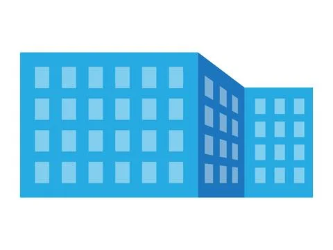 Vector illustration of a building in a minimalist flat design style Ilustración de archivo