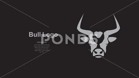 Vector illustration of a bull head. Logo, sign, design, year of the ...