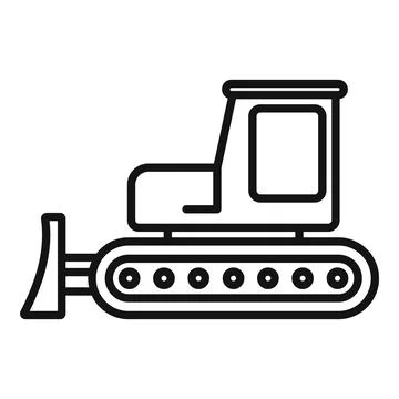 Vector illustration of a bulldozer 스톡 일러스트