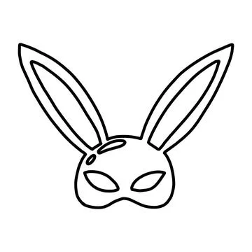 Vector illustration of a bunny mask. Stock Illustration