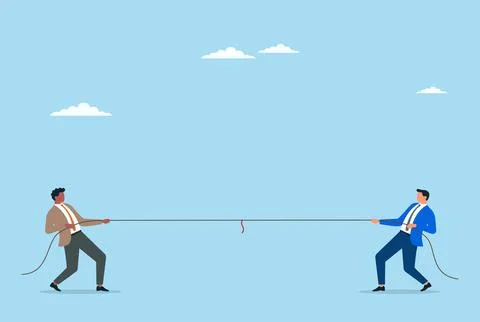 Vector illustration of a business competition concept two businessmen Illustrazione stock
