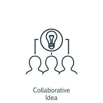 Vector Illustration Of Business Icon On Collaborative Idea In Trendy Flat Sty Stock Illustration