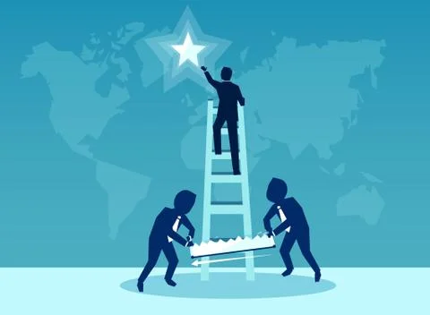 Vector illustration for business rivalry concept Stock Illustration