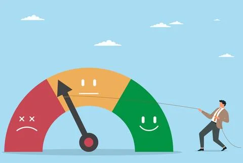 Vector illustration of a businessman pull the rope to make sure good Stock Illustration