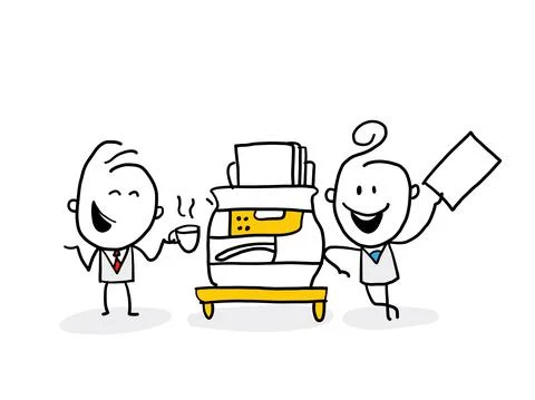 Vector illustration of a businessman working with documents Illustrazione stock