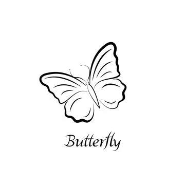 Vector illustration of butterfly. Stock Illustration