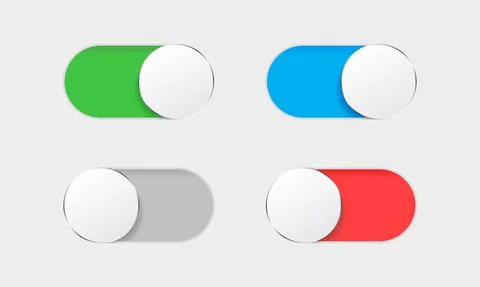 Vector illustration of button slider. Stock Illustration