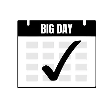 Vector illustration. Calendar. Flat date. Big day. Planning. Time management Stock Illustration