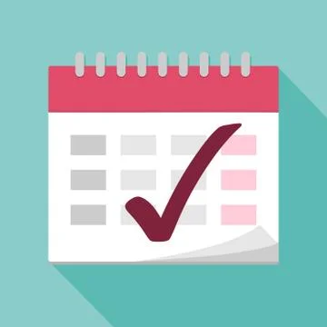 Vector illustration. Calendar. Flat date. Planning.  Stock Illustration