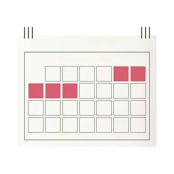 Vector illustration of calendar icon in flat style Stock Illustration