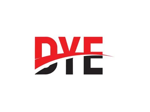 Vector Illustration, calligraphy, black red letters, DYE Stock-Illustration