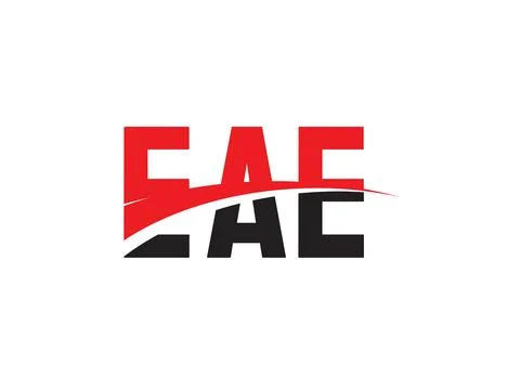 Vector Illustration, calligraphy logo design, initial letters, EAE Stock Illustration