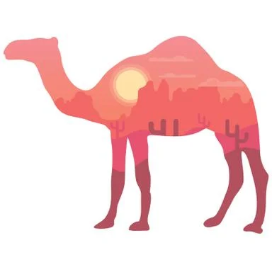 Vector Illustration Camel Stock Illustration
