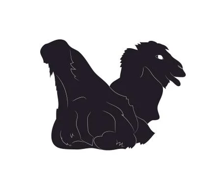 Vector illustration of a camel that lies, drawing silhouette Illustrazione stock