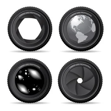 Vector illustration of camera lens Stock Illustration