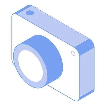 Vector illustration of a camera in a minimalist isometric style Illustrazione stock