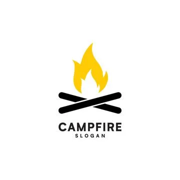 Vector illustration of campfire with firewood Stock Illustration