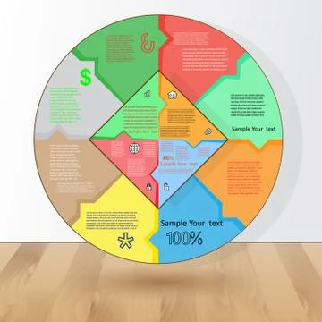 Vector illustration can be used for success business diagram infographic Stock Illustration