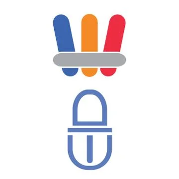 Vector illustration of capsule logo design Stock Illustration